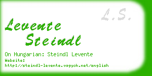 levente steindl business card